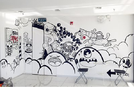 永安手绘墙并非传统涂鸦。